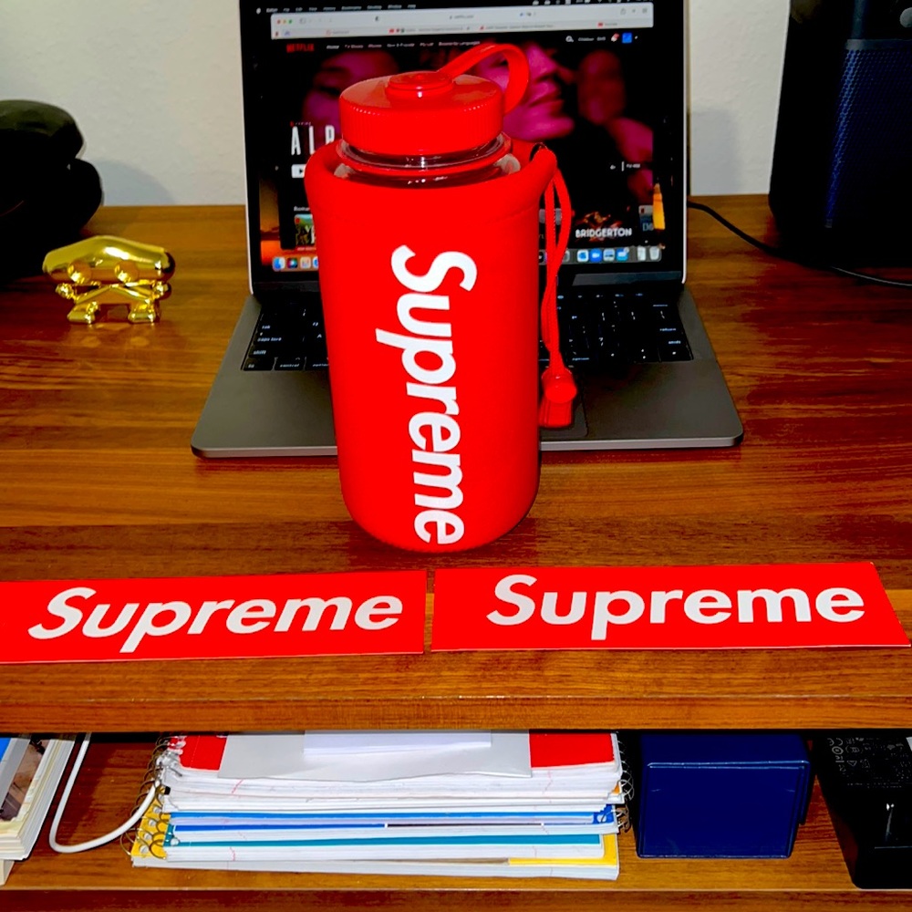 Supreme X Nalgene water bottle.